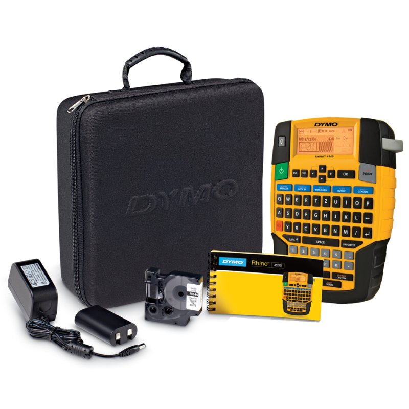 DYMO labelprinter RHINO 4200, industrieel, max 19 mm, met koffer