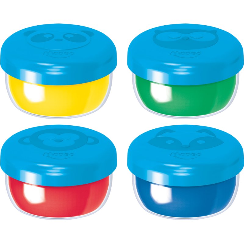 Maped COLOR'PEPS finger paints, 4 colours, 80 g per pot, from 1 year