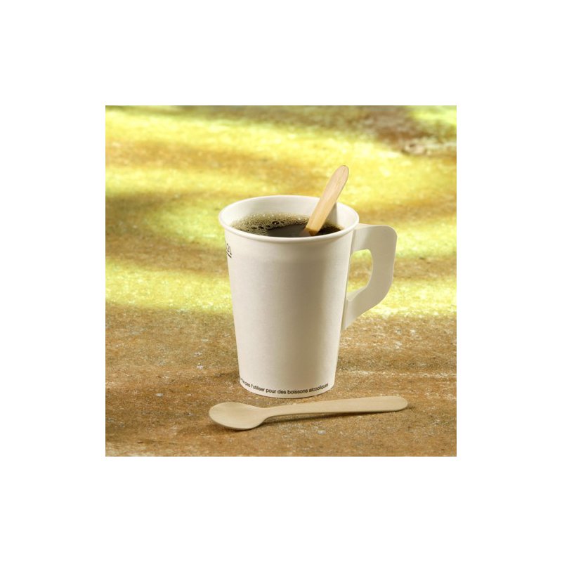 PAPSTAR cuillères à café bois pure, 110 mm, 100 pièces