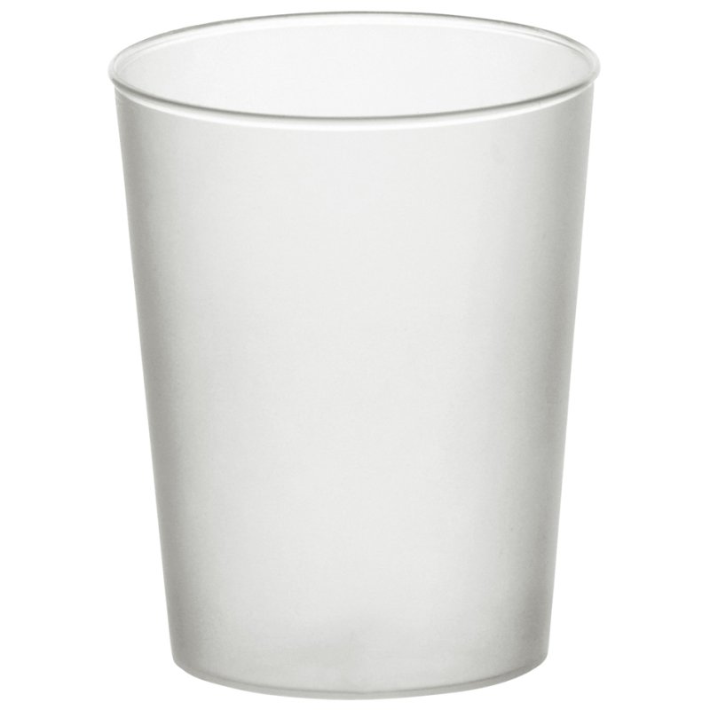 STARPAK shot glasses, unbreakable polypropylene, transparent frosted, 40 pieces