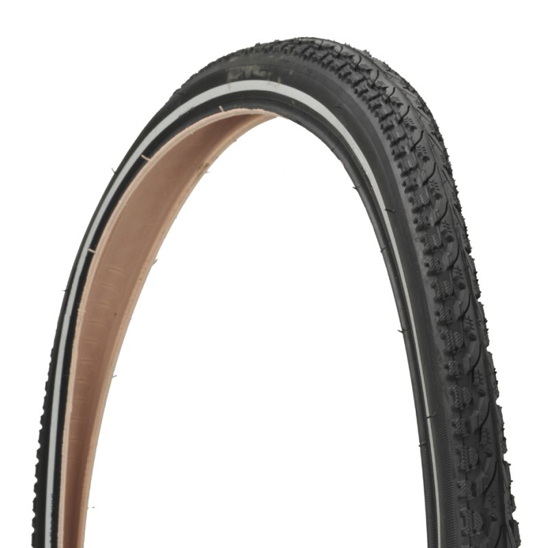 FISCHER leak-resistant bicycle tyre, 28 inch, black, reflective stripes