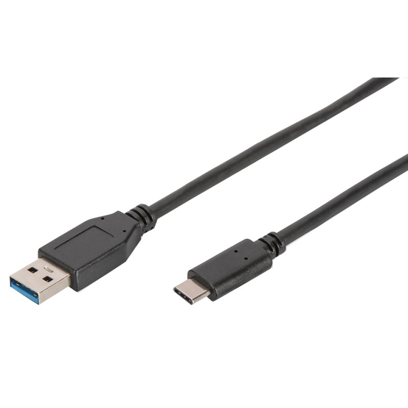 DIGITUS USB 3.0 kabel USB-C naar USB-A, zwart, 1 meter