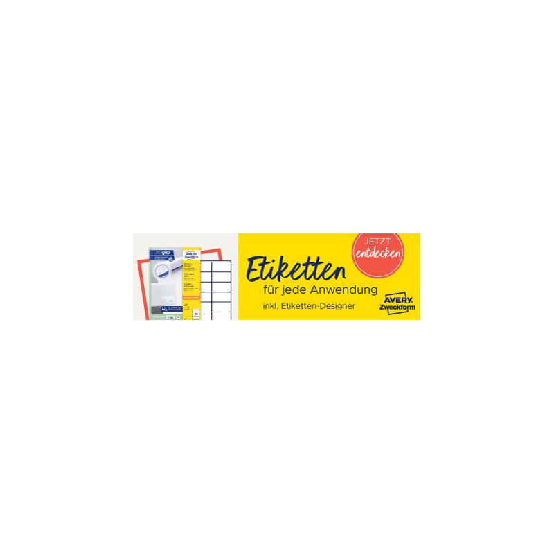 AVERY Zweckform étiquettes universelles, réutilisables, 17,8 × 10 mm, blanc