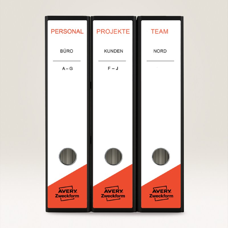 AVERY Zweckform étiquettes pour dos de classeur, 61×297 mm, jaune, 60 pièces