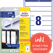 AVERY Zweckform ordnerrugetiketten, 38×192 mm, wit, 70 stuks