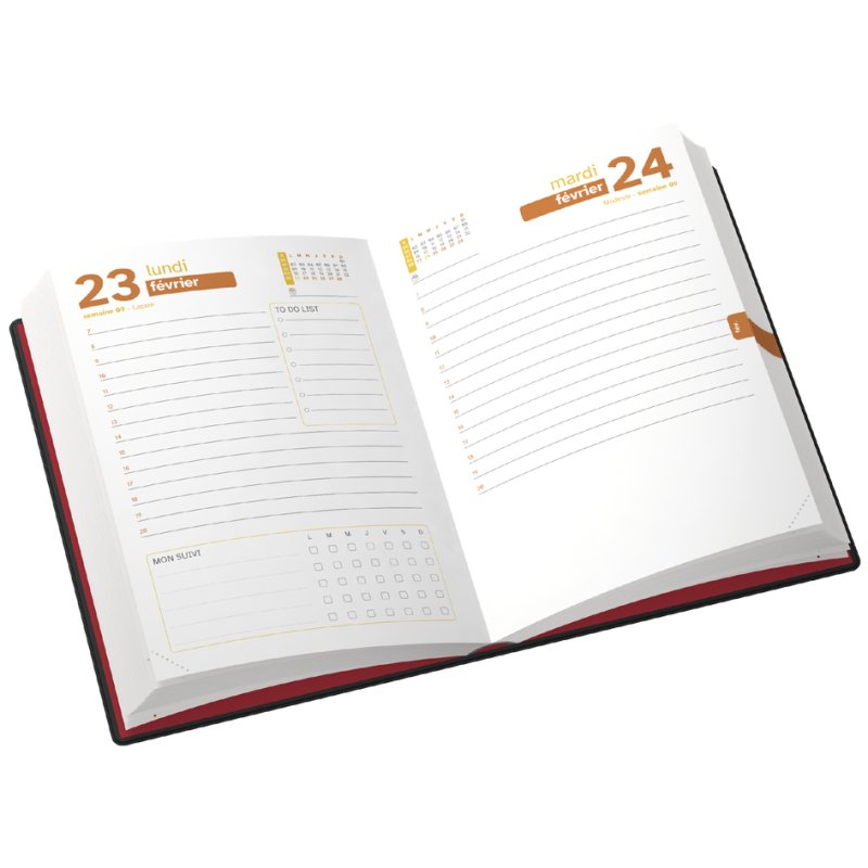 Oxford agenda l'Etudiant 2026/2027, 120 × 180 mm, noir, 352 pages