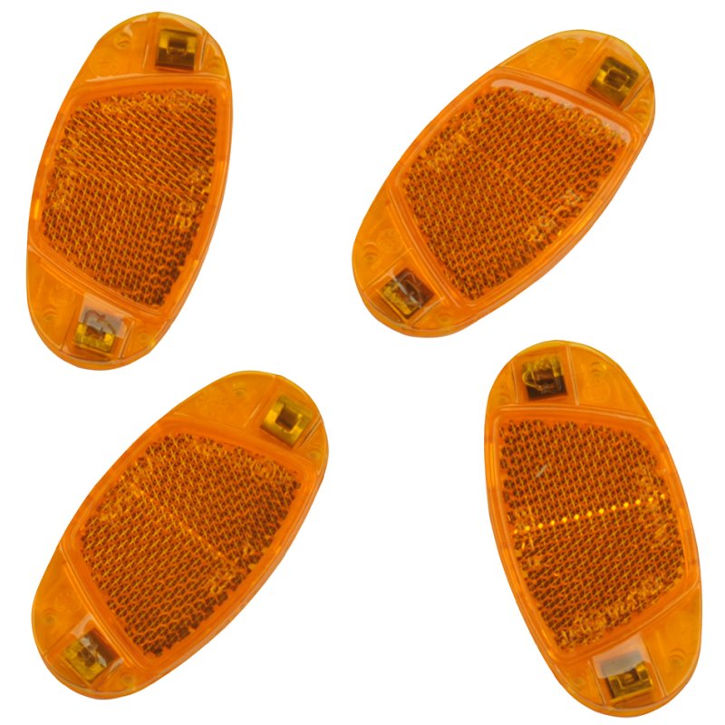 FISCHER spaakreflectoren set, oranje, 4 stuks
