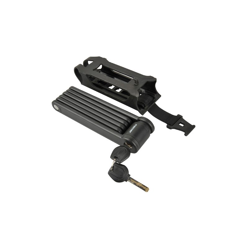 FISCHER antivol vélo pliable avec support, acier trempé, 85 cm