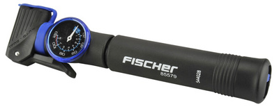 FISCHER mini fietspompje, omkeerbaar, zwart, 225 mm