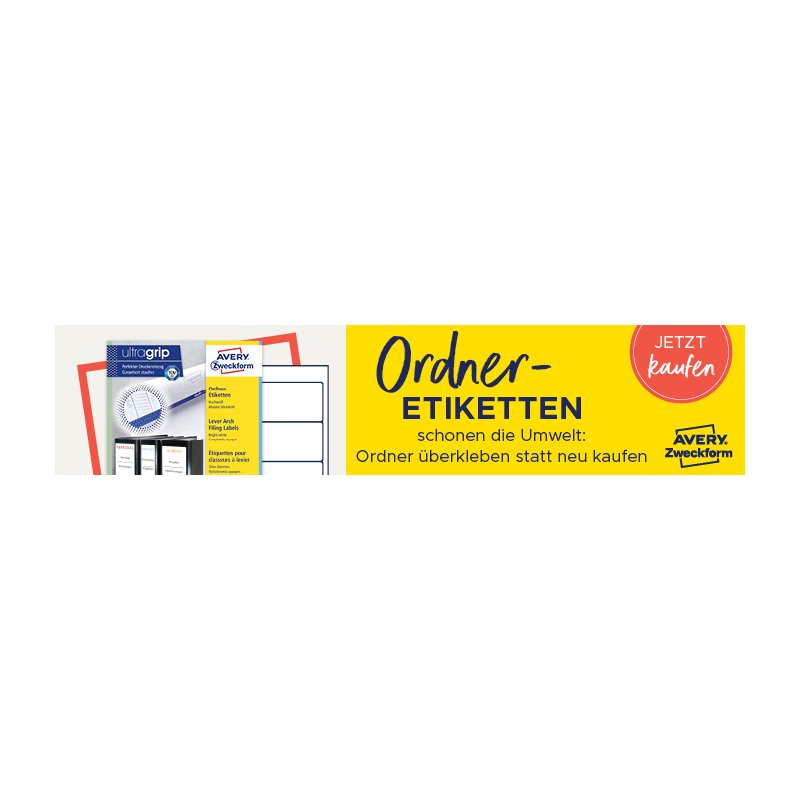 AVERY Zweckform étiquettes dos de classeur, réutilisables, blanc, 59×192 mm