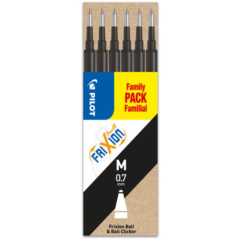 PILOT navullingen rollerball, gekleurd assorti, 6 stuks