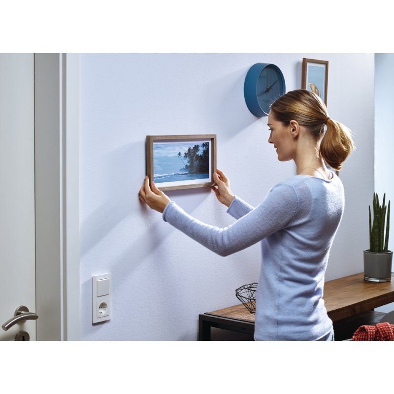 tesa Powerstrips clous adhésifs, réutilisables, 2 kg charge, 2 clous + 6 bandes