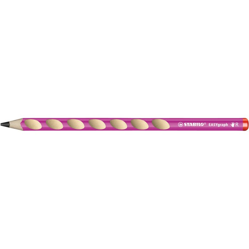 STABILO EASYgraph crayon HB, rose, gauchers, triangulaire
