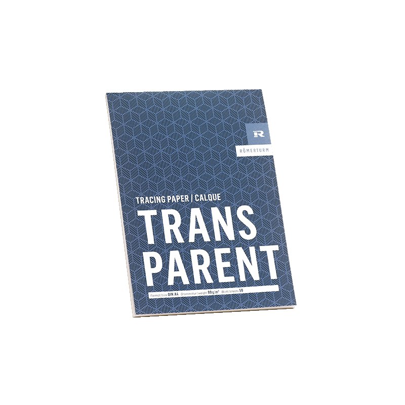 RÖMERTURM bloc artiste transparent A3, 80 g/m², blanc mat, 50 feuilles