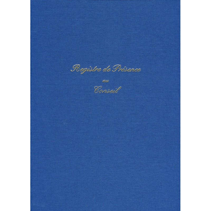 ELVE registre de présences conseil, 104 pages, 297×210 mm