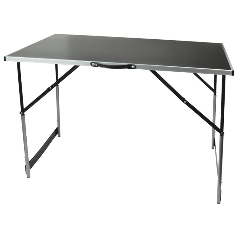 BRÜDER MANNESMANN folding table, adjustable in 4 heights, 59×101 cm, load capacity 10 kg