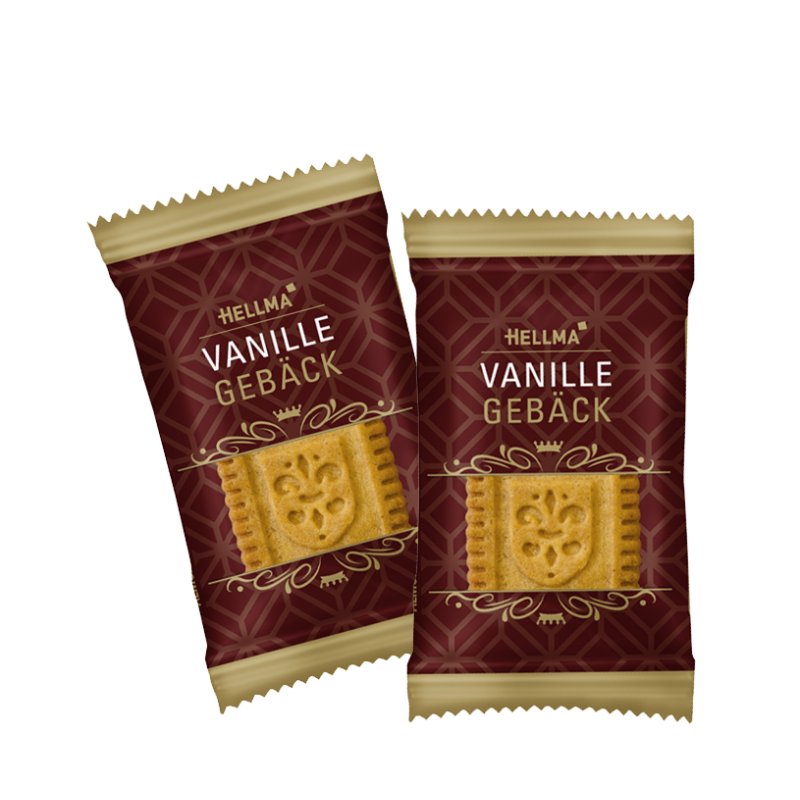 HELLMA vanille koekjes, individueel verpakt, 200 stuks, 3,5 g