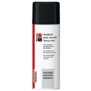Marabu matte lak, UV-bestendig, transparant, 400 ml spuitbus