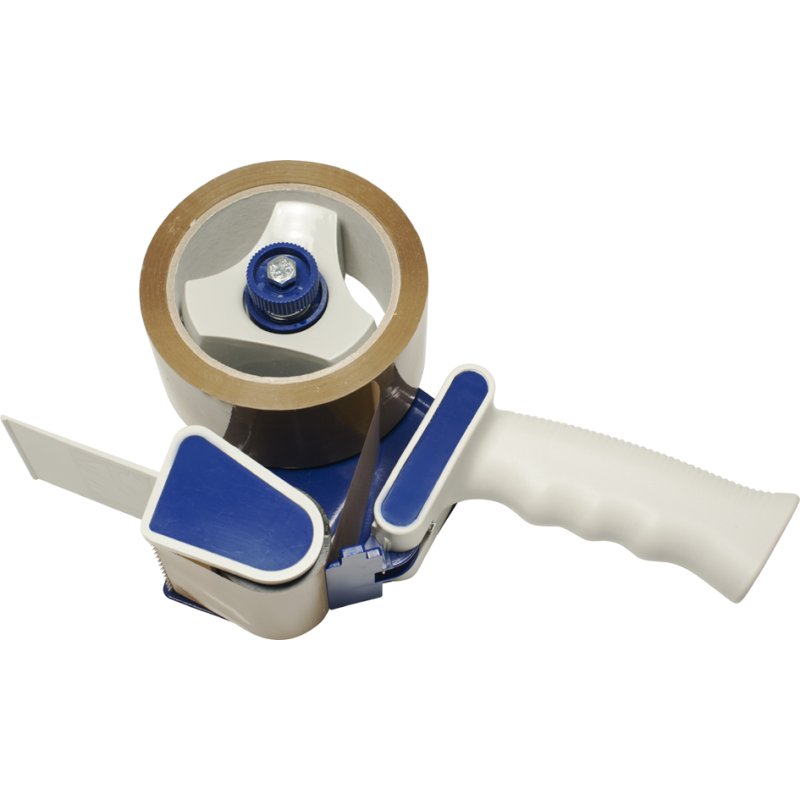 pavo dérouleur manuel pour ruban d'emballage, blanc/bleu, jusqu'à 66 m × 50 mm