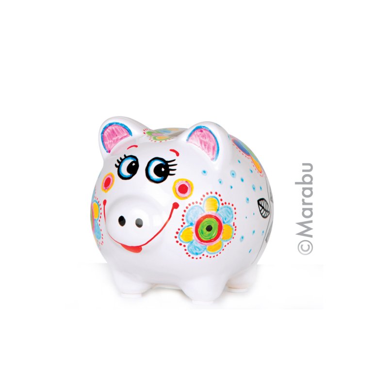 Marabu marker Porselein & Glas KIDS, 1-3 mm, geel/oranje/rood/blauw/groen/zwart, 10 stuks