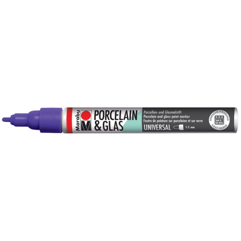Marabu marker Porcelain & Glass Painter SUMMER, op waterbasis, 1-2 mm, 5 stuks