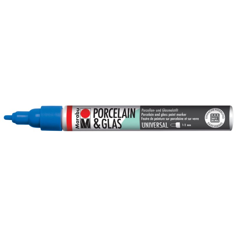 Marabu marker voor porselein & glas SEASIDE, waterbasis, 1-2 mm, 3 stuks