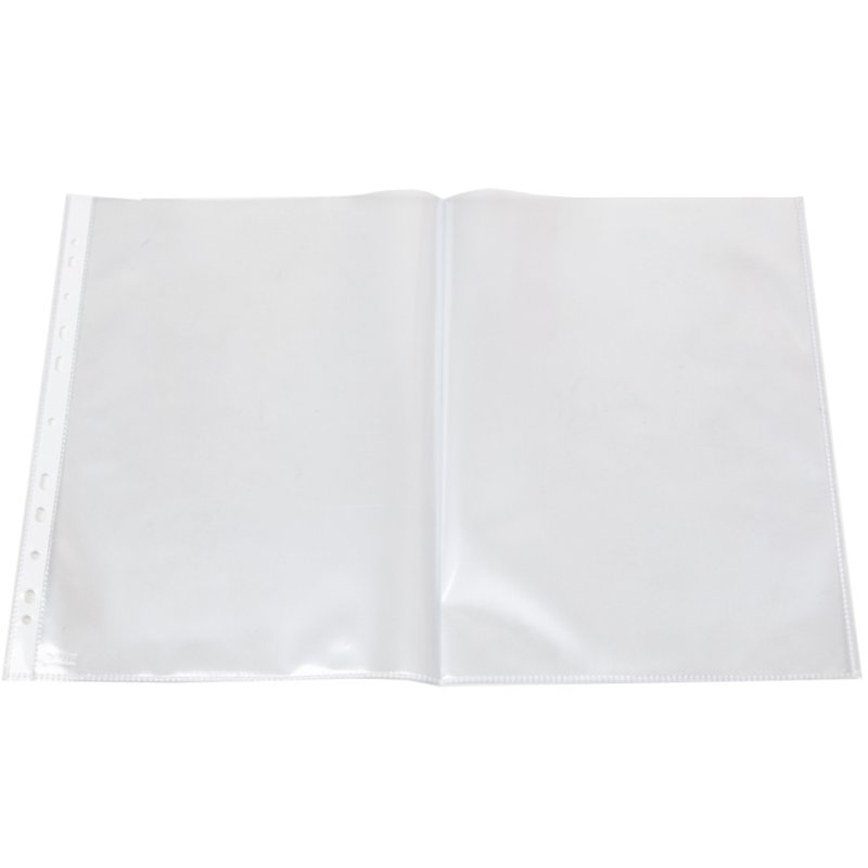 proOFFICE Pochettes de présentation A3 paysage, film PP structuré, 11 trous, 10 pièces
