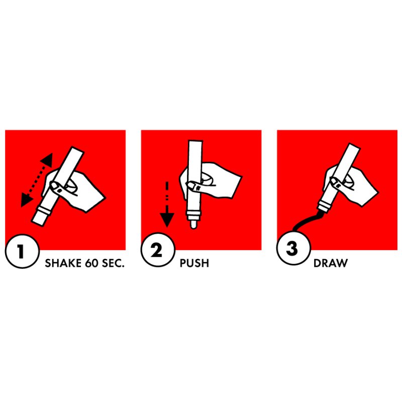 Marabu marker voor porselein & glas, framboos, 1-2 mm