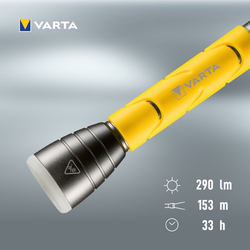 VARTA LED-zaklamp Outdoor Sports F20, 235 lumen, spatwaterdicht, 2 AA batterijen