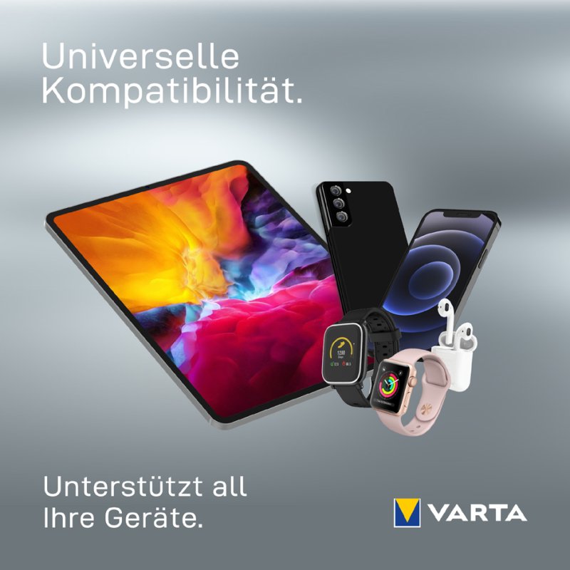 VARTA Charge & Sync adapter Micro USB naar USB-C, zwart