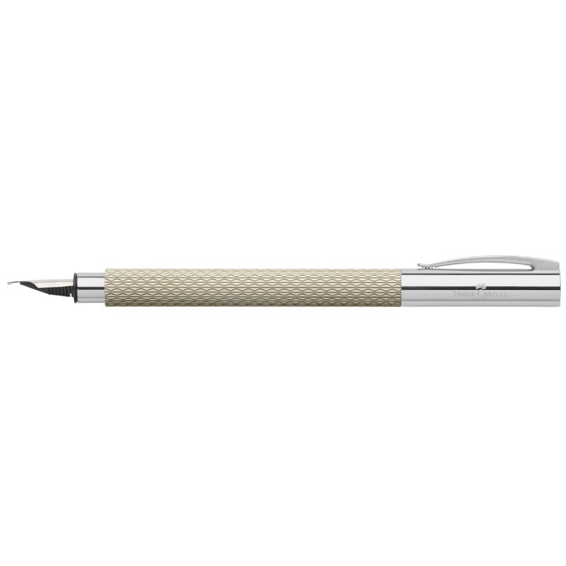 Faber-Castell stylo-plume Ambition OpArt White Sand, largeur de plume M, avec convertisseur