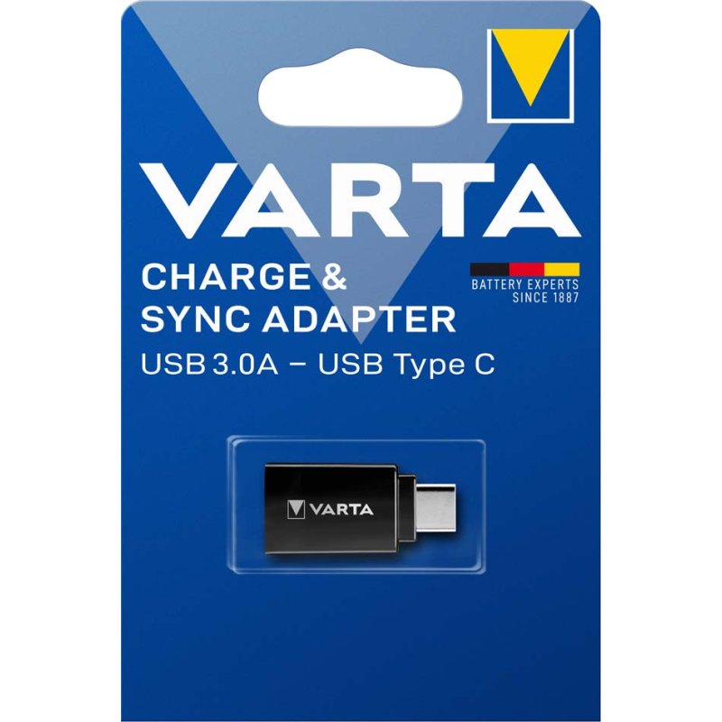 VARTA USB-adapter USB 3.0 naar USB 3.1 Type-C, zwart