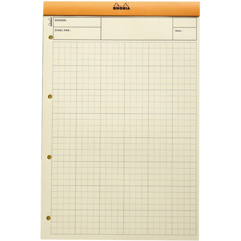 RHODIA notitieboek gebonden, 210 × 318 mm, oranje, 80 vel