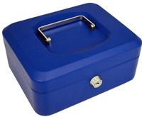 Pavo geldkassette, blauw, 150×115×80 mm