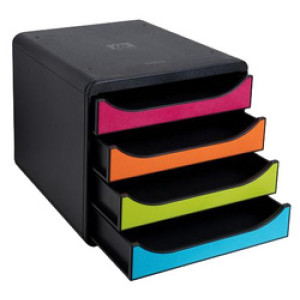 EXACOMPTA ladekast BIG-BOX, 4 laden, harlekin, A4+