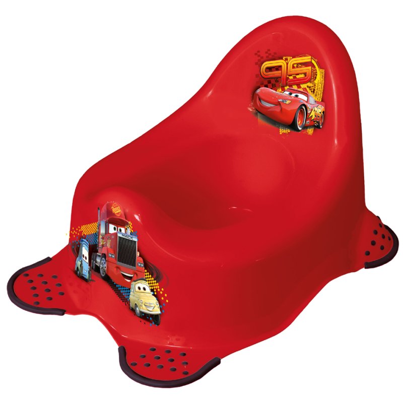 keeeper pot enfant adam cars, rouge, pieds en caoutchouc, 38×27×23,5 cm