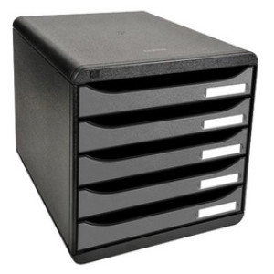 EXACOMPTA ladebox Big-Box Plus, 5 laden, zilver, A4+