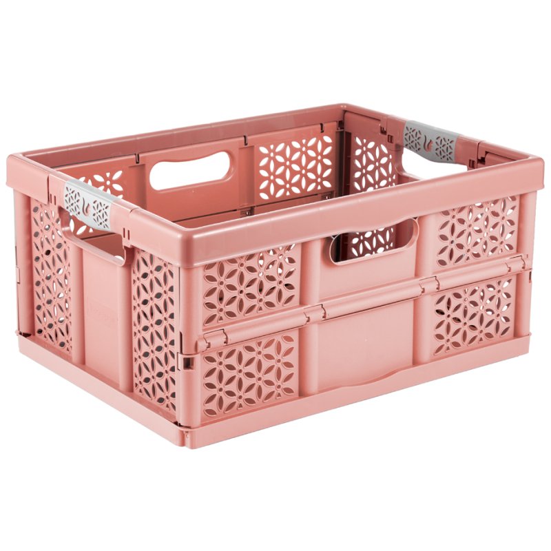 keeeper boîte de rangement pliable lea, 32 litres, bleu nordique, 30 kg capacité