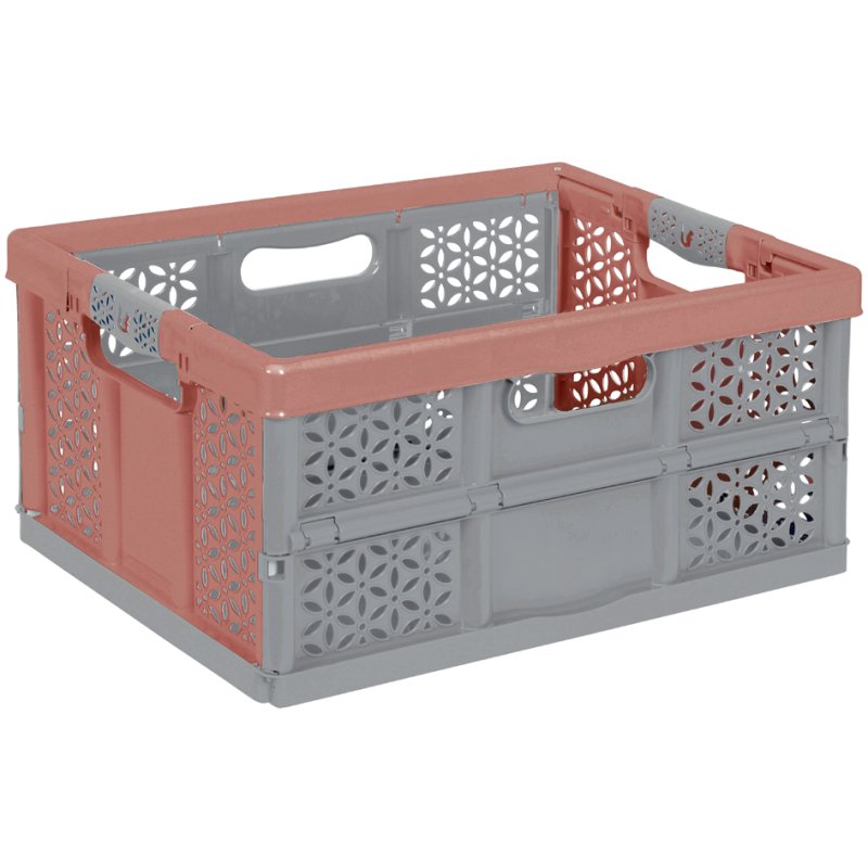 keeeper boîte de rangement pliable lea, 32 litres, bleu nordique, 30 kg capacité