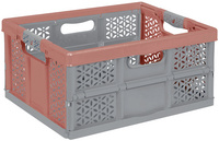 keeeper multivak opvouwbare kuip lea, 32 liter, rood-grijs