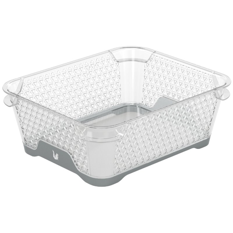keeeper panier de rangement empilable jonas A6, gris nordique, polypropylène, 200×160×70 mm