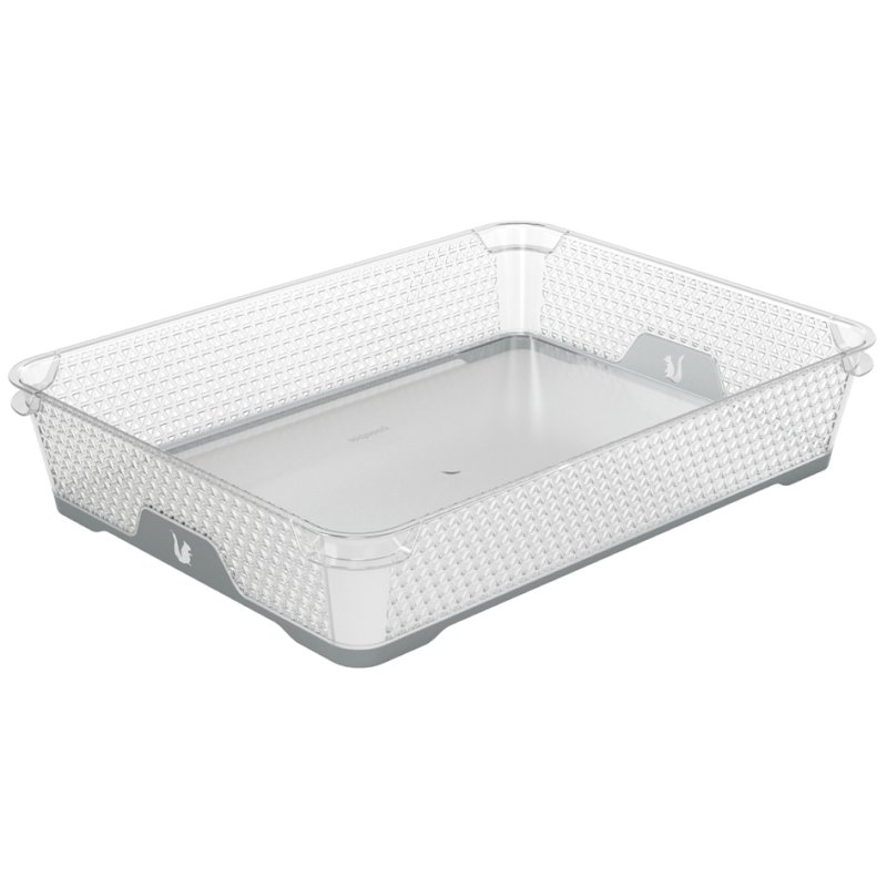keeeper panier de rangement empilable jonas A4, polypropylène, gris nordique, 360×265×70 mm