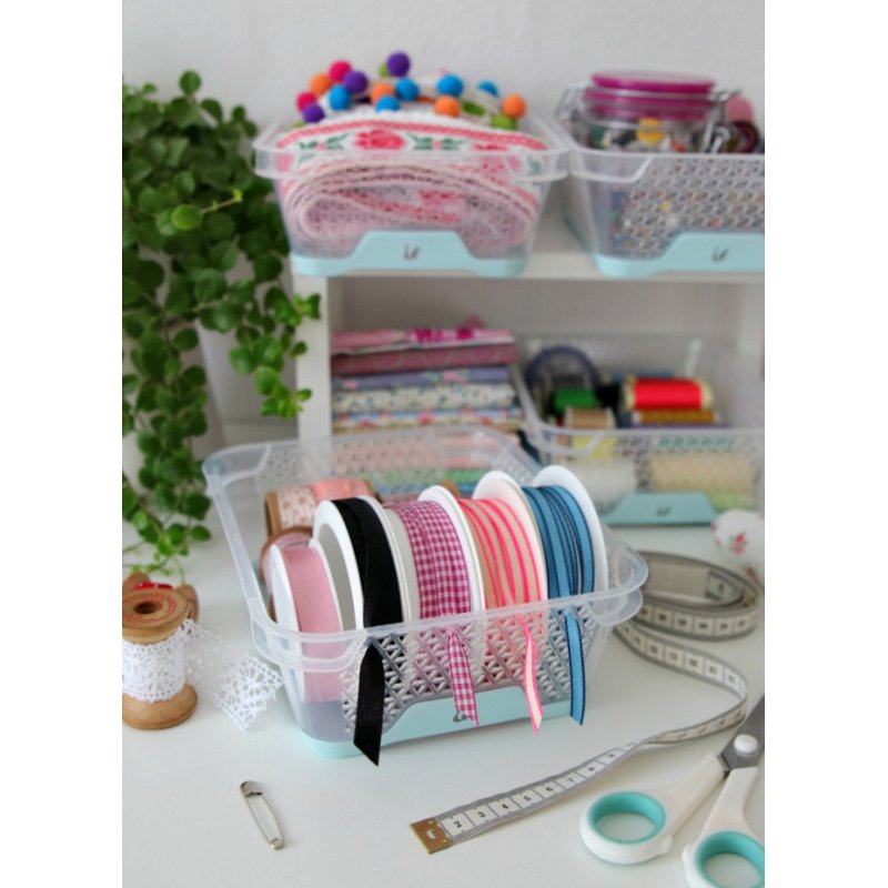 keeeper panier de rangement empilable jonas A4, polypropylène, gris nordique, 360×265×70 mm