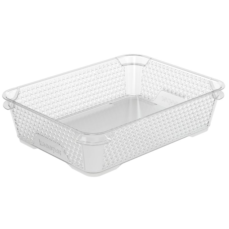 keeeper Bac de rangement empilable A5, transparent, 200×265×70 mm, nestable