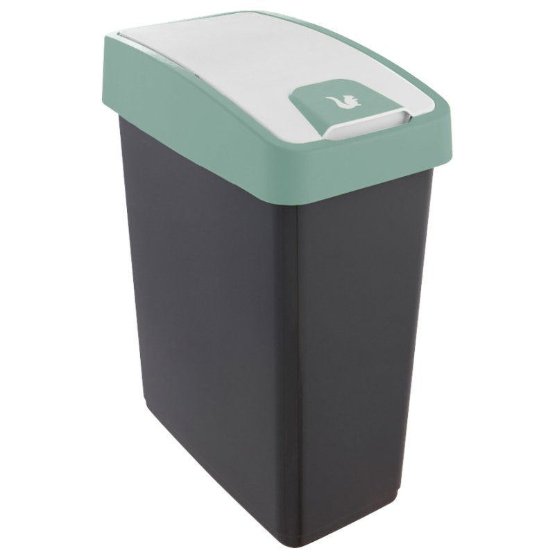 keeeper poubelle magne, 25 litres, gris argent/anthracite