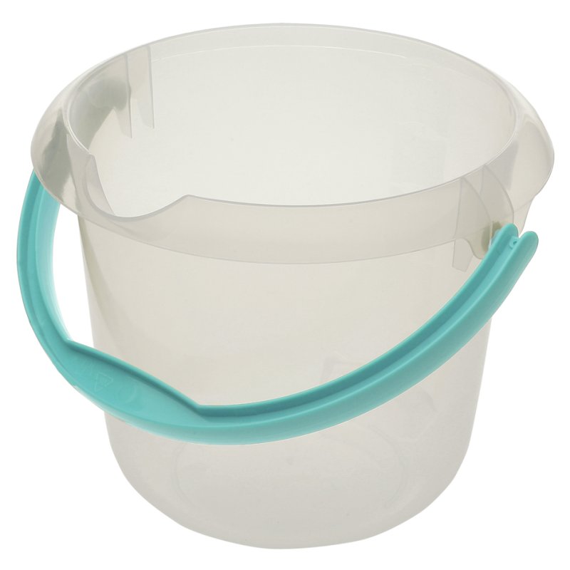 keeeper mika seau de nettoyage, rond, transparent, 5 litres