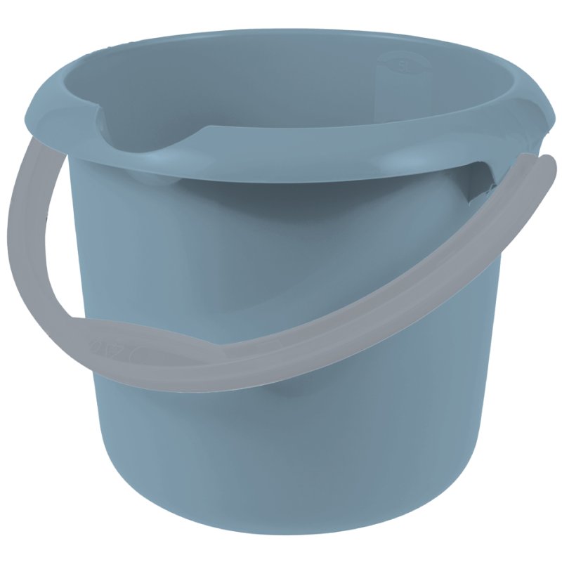 keeeper mika seau de nettoyage, rond, transparent, 5 litres