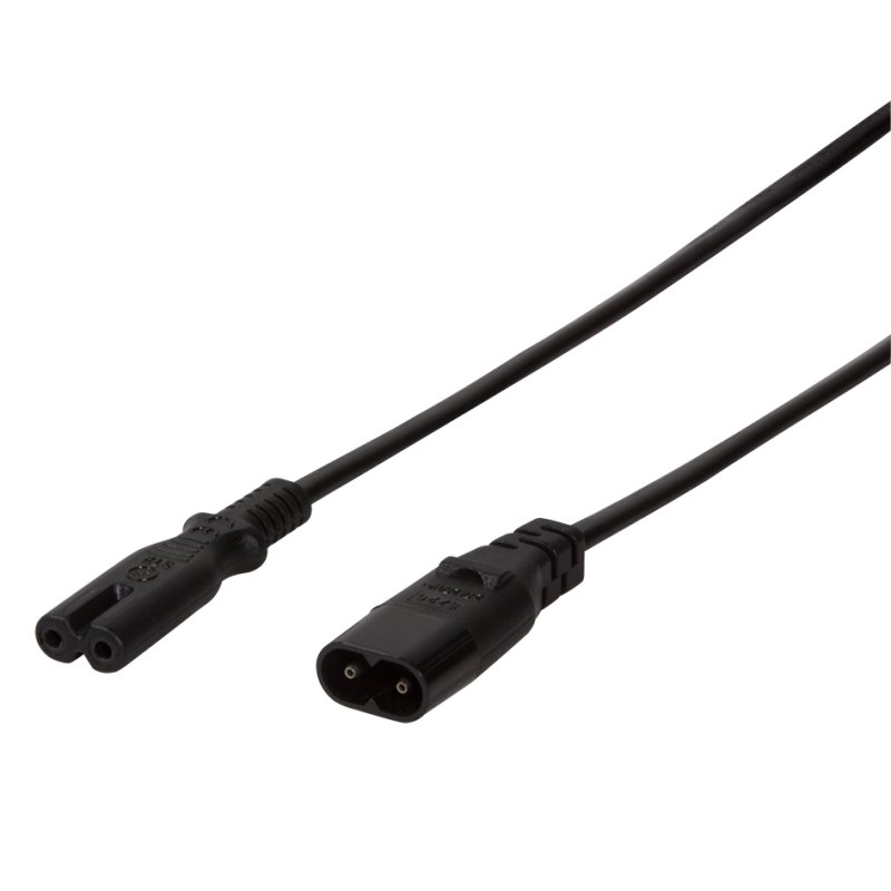 LogiLink câble prolongateur appareils frigorifiques C8-C7, noir, 2 mètres