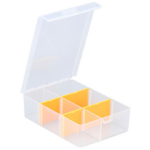 allit EuroPlus Basic 17/2-6 sorteerkast, transparant polypropylen, 6 vakken, 175×140×30 mm