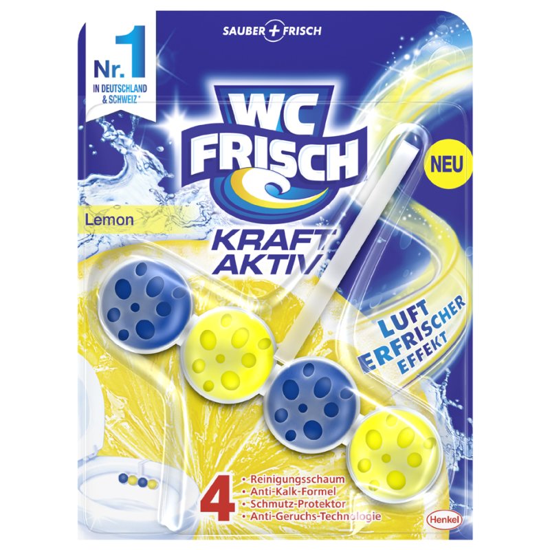 WC Frisch Kraft Aktiv toiletblok, citroen, 50 g, 250 spoelbeurten